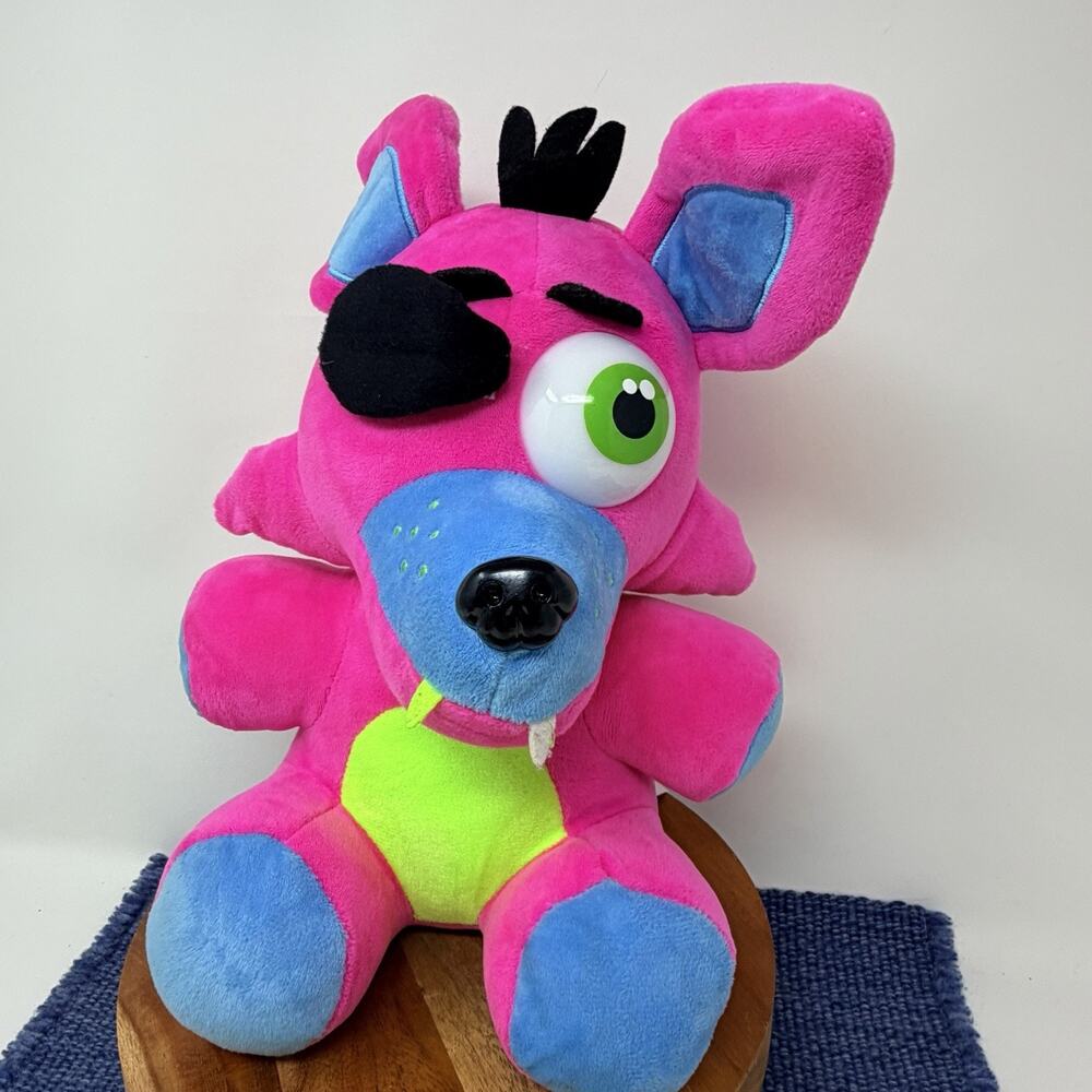 FNAF Five Nights at Freddy's Blacklight Foxy 9" Pink Plush Plushy Toy NICE